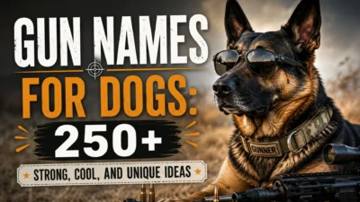 Gun names for dogs with 250+ strong, cool, and unique dog name ideas