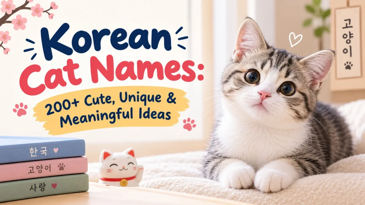 Korean cat names with a cute kitten and 200+ unique, cute, and meaningful name ideas