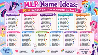 MLP Name Ideas: 200+ Cute & Creative Pony Names 🦄