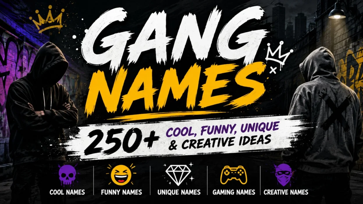 Gang Names: 250+ cool, funny, unique and creative ideas for groups and gaming crews