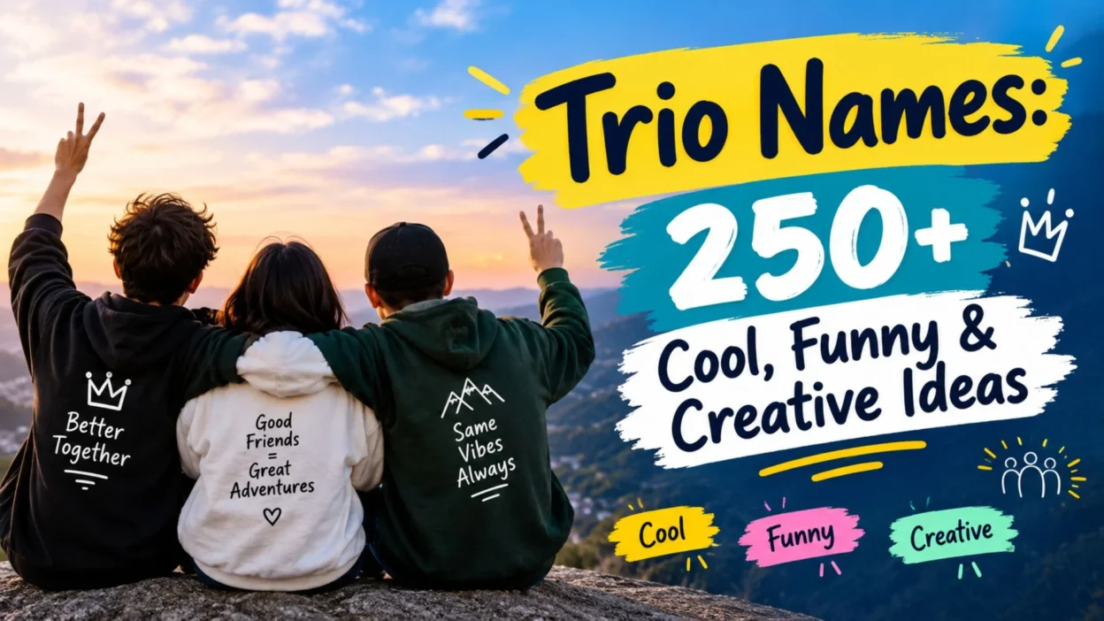 Trio Names: 250+ cool, funny, and creative ideas for groups of three