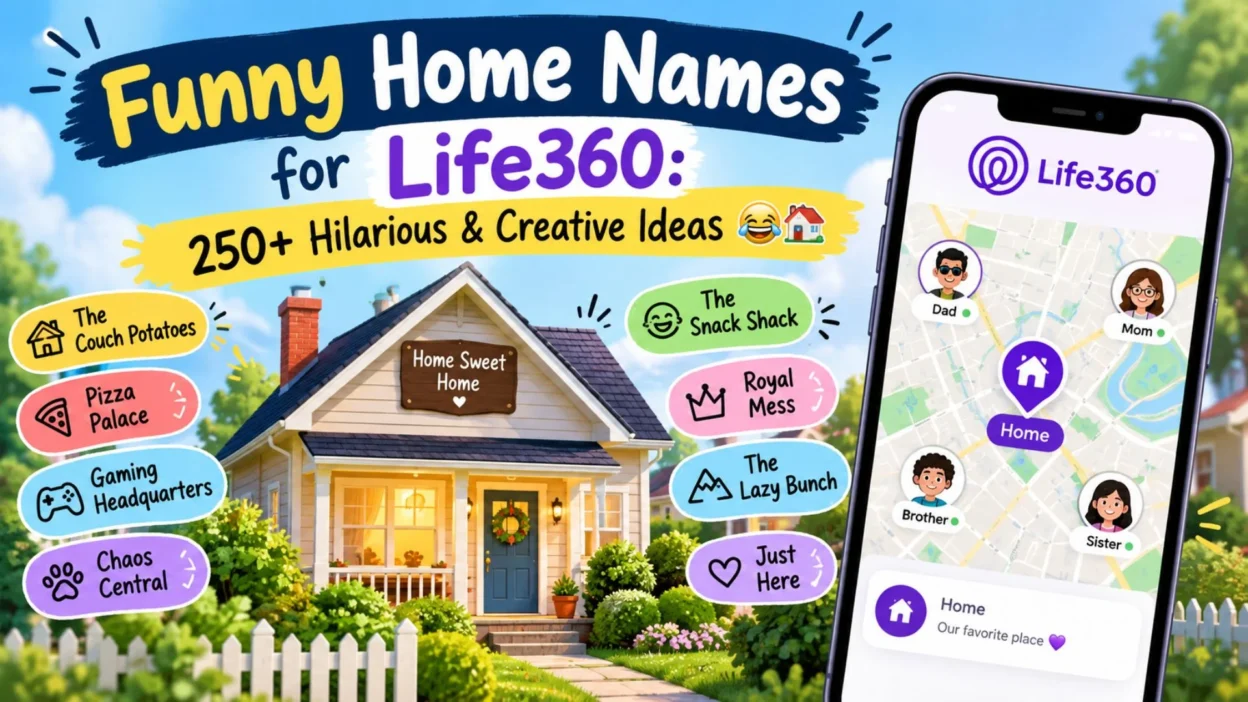 Funny home names for Life360 with hilarious and creative ideas