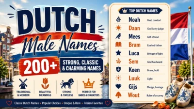 Dutch male names with 200+ strong, classic, charming, and unique name ideas