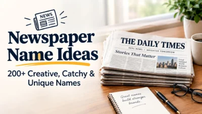 Newspaper name ideas with creative, catchy, and unique titles