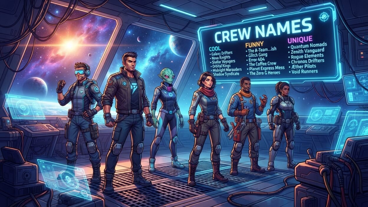 🚀 Crew names with cool, funny, unique, and creative ideas for friends and gaming groups