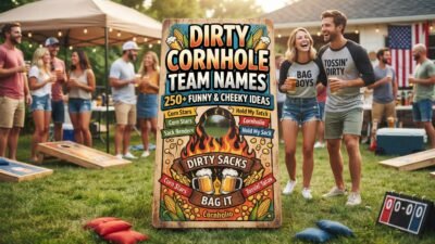 Funny and cheeky cornhole team names for teams, leagues, and tournaments