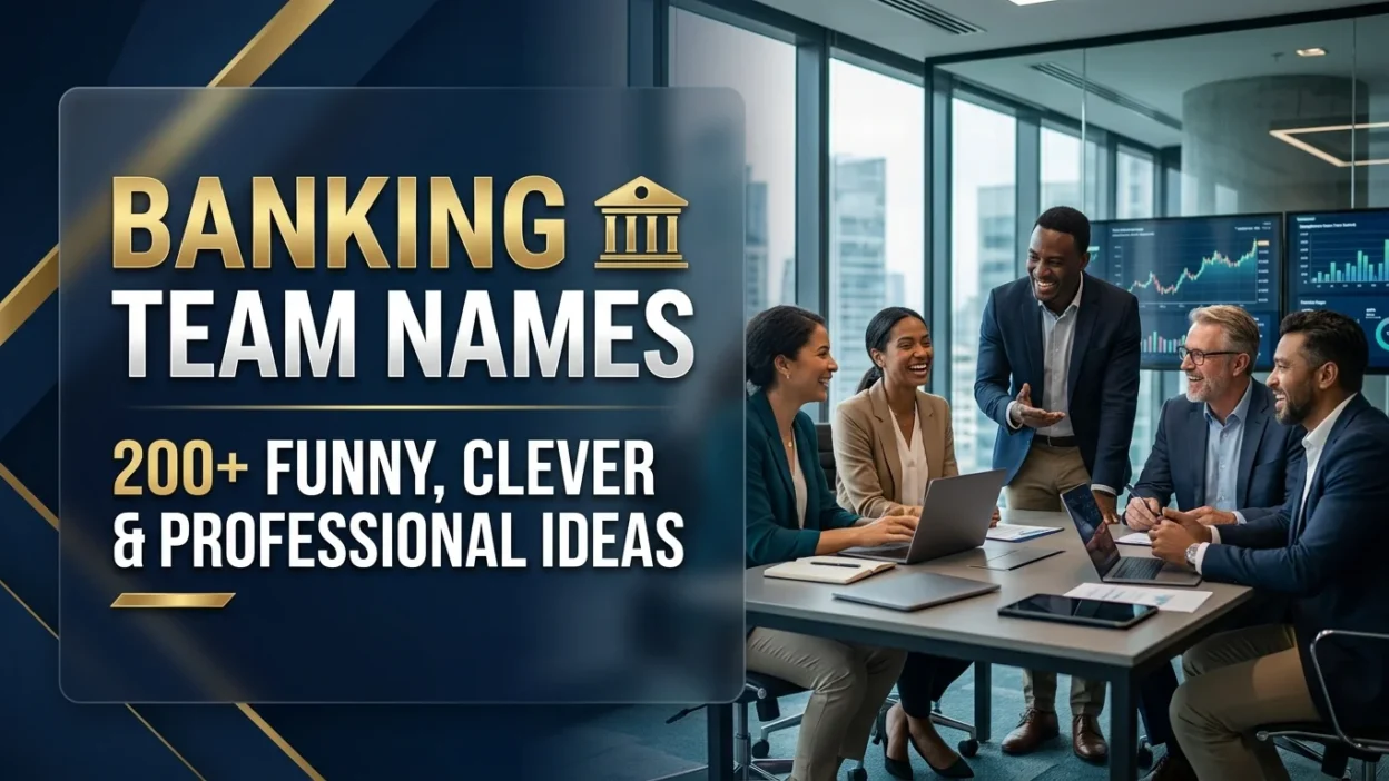 Banking team names featuring creative money, finance, and banking-themed ideas