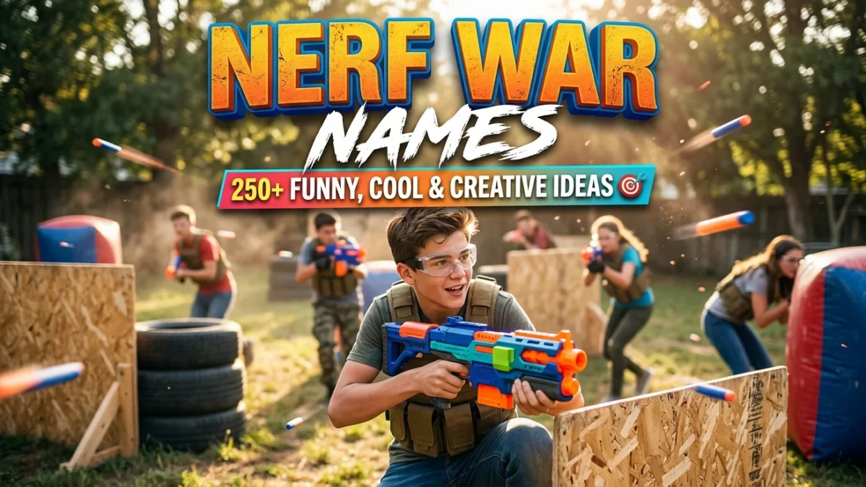 Nerf war names with funny, cool, and creative team ideas