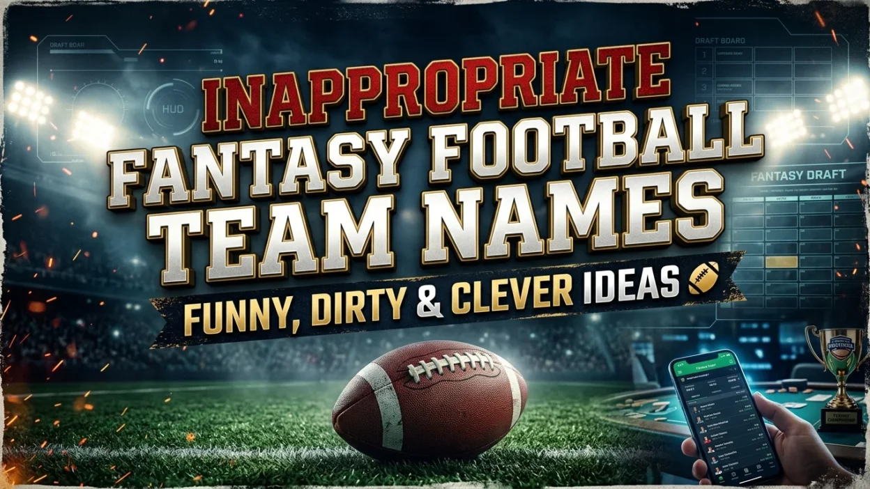 Inappropriate fantasy football team names with funny and clever ideas